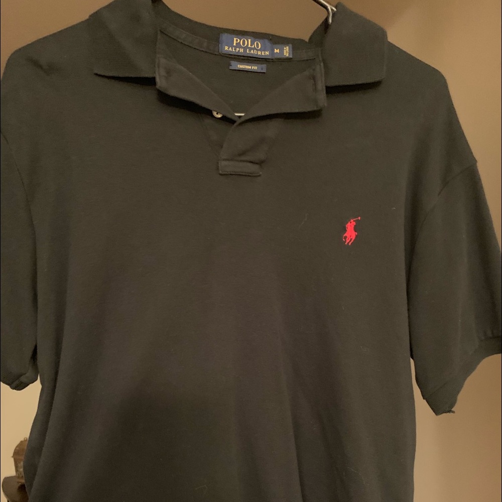 Black short sleeve polo